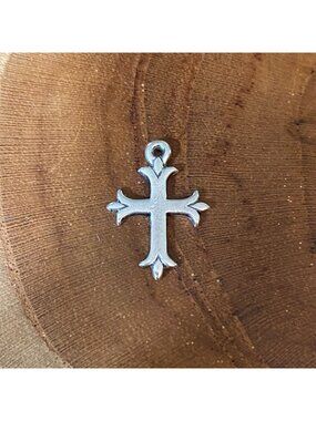 RETIRED James Avery Fleuree Cross Charm, Sterling Silver